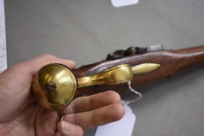 Lot 621 - AN 18TH CENTURY FLINTLOCK HOLSTER PISTOL BY ABRAHAM ELLSTON OF DONCASTER
