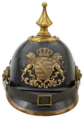 Lot 752 - A SAXON OTHER RANK'S PICKELHAUBE