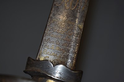 Lot 252 - AN 18TH CENTURY FRENCH GENDARME ROYAL OFFICER'S CAVALRY SWORD