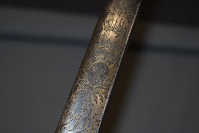 Lot 252 - AN 18TH CENTURY FRENCH GENDARME ROYAL OFFICER'S CAVALRY SWORD
