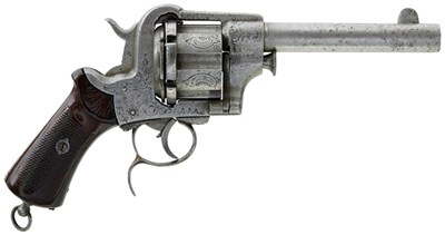 Lot 509 - A RARE 15MM SIX-SHOT SYSTEME ITALIEN PINFIRE REVOLVER