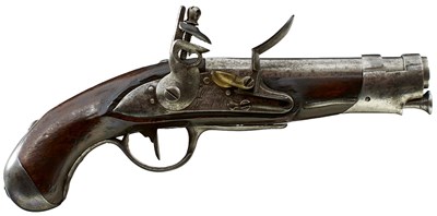 Lot 507 - A FRENCH NAPOLEONIC GENDARMERIE ANIX FLINTLOCK PISTOL