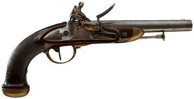 Lot 504 - A GOOD FRENCH FLINTLOCK M1816 OFFICER'S PISTOL