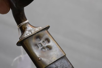 Lot 596 - A BRITISH PATTERN 1842 SOCKET BAYONET TO THE COLDSTREAM GUARDS