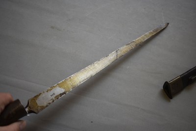 Lot 596 - A BRITISH PATTERN 1842 SOCKET BAYONET TO THE COLDSTREAM GUARDS