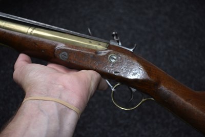 Lot 691 - A FLINTLOCK BAYONET BLUNDERBUSS BY LOTT OF READING