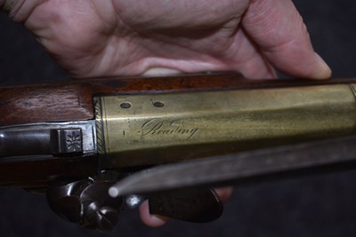 Lot 691 - A FLINTLOCK BAYONET BLUNDERBUSS BY LOTT OF READING