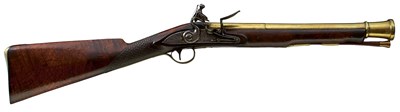 Lot A FLINTLOCK BLUNDERBUSS BY HALL OF LONDON