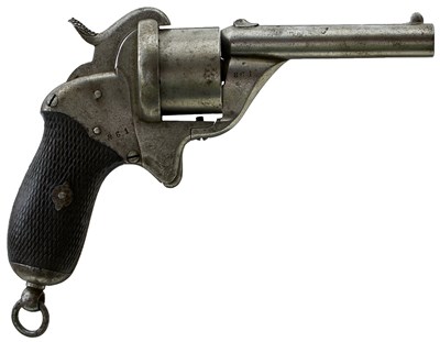 Lot 518 - A SCARCE 9MM SIX-SHOT PINFIRE ITALIAN POLICE REVOLVER FROM THE VATICAN ARMOURY