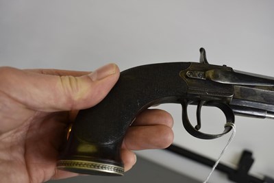 Lot 629 - A SCARCE CRISP PAIR OF 18-BORE LEFT AND RIGHT HANDED PERCUSSION BELT PISTOLS BY SAMUEL NOCK