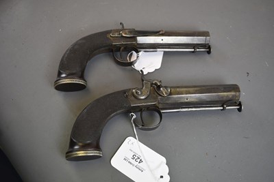 Lot 629 - A SCARCE CRISP PAIR OF 18-BORE LEFT AND RIGHT HANDED PERCUSSION BELT PISTOLS BY SAMUEL NOCK