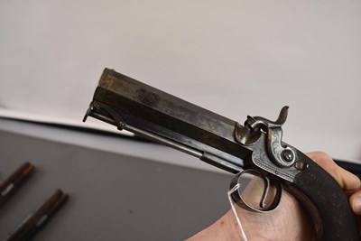 Lot 629 - A SCARCE CRISP PAIR OF 18-BORE LEFT AND RIGHT HANDED PERCUSSION BELT PISTOLS BY SAMUEL NOCK