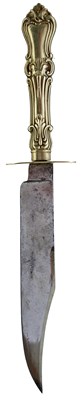 Lot 527 - A CUTLERY HANDLED BOWIE KNIFE BY W & W SLATER