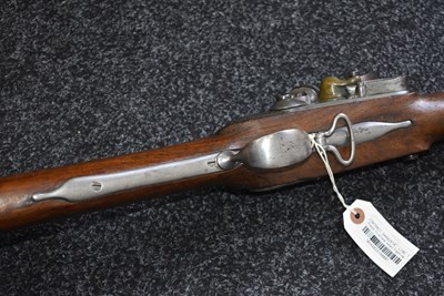 Lot A SCARCE 6-BORE FRENCH FLINTLOCK DECK OR WALL GUN