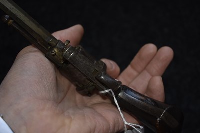 Lot 681 - A 7MM SIX-SHOT BELGIAN PINFIRE REVOLVER