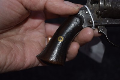 Lot 681 - A 7MM SIX-SHOT BELGIAN PINFIRE REVOLVER