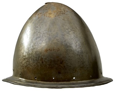 Lot A LATE 16TH CENTURY ITALIAN CABASET OR HELMET IN THE SPANISH FASHION