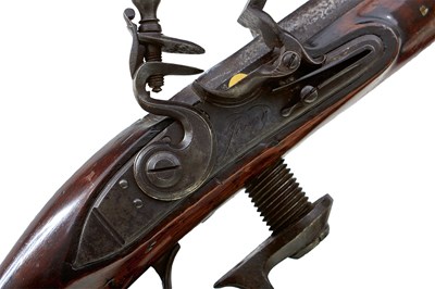 Lot A RARE 20-BORE FLINTLOCK FERGUSON PATENT BREECH LOADING DEER OR PARK RIFLE BY JOVER