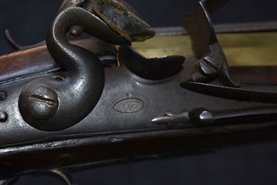 Lot 693 - A FLINTLOCK BAYONET BLUNDERBUSS BY EGG