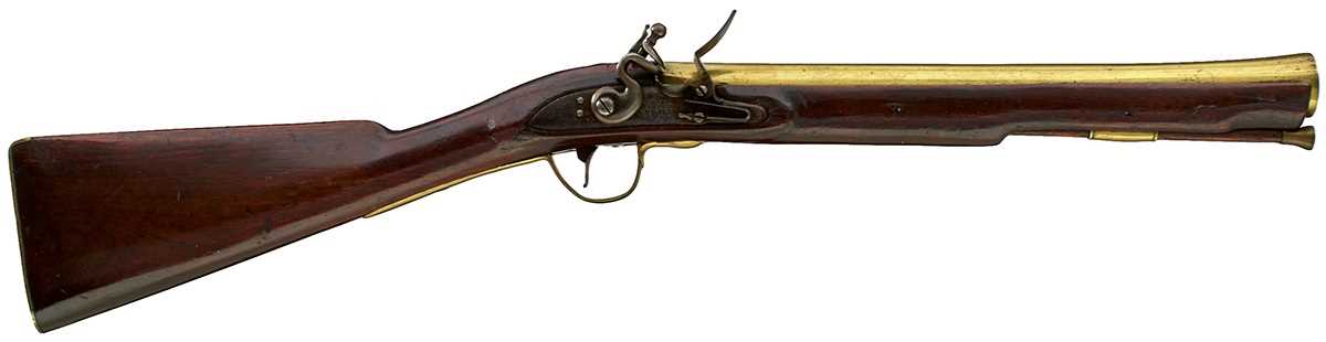 Lot 695 - A SCARCE FLINTLOCK NAVAL BLUNDERBUSS