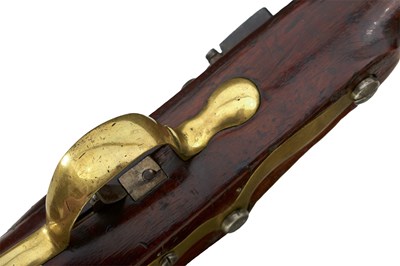 Lot 695 - A SCARCE FLINTLOCK NAVAL BLUNDERBUSS