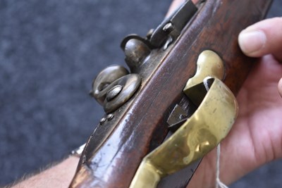 Lot 695 - A SCARCE FLINTLOCK NAVAL BLUNDERBUSS