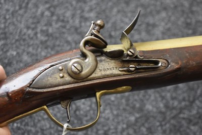 Lot 695 - A SCARCE FLINTLOCK NAVAL BLUNDERBUSS