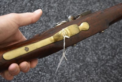 Lot 695 - A SCARCE FLINTLOCK NAVAL BLUNDERBUSS