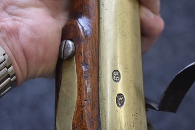 Lot 695 - A SCARCE FLINTLOCK NAVAL BLUNDERBUSS