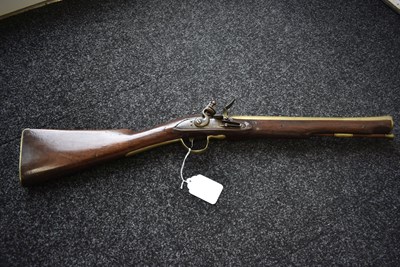 Lot 695 - A SCARCE FLINTLOCK NAVAL BLUNDERBUSS