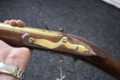 Lot 695 - A SCARCE FLINTLOCK NAVAL BLUNDERBUSS