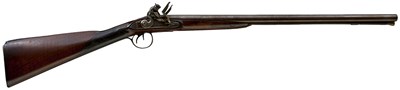 Lot A 20-BORE DOUBLE BARRELLED FLINTLOCK SPORTING GUN BY HAUGH