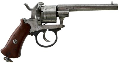 Lot 536 - A 9MM SIX-SHOT PINFIRE REVOLVER FOR RESTORATION