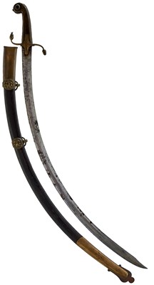 Lot 129 - A LATE 19TH CENTURY TURKISH OFFICER'S SHAMSHIR