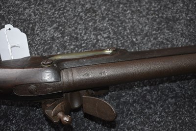 Lot 725 - A .750 CALIBRE FLINTLOCK VOLUNTEER HEAVY DRAGOON'S CARBINE