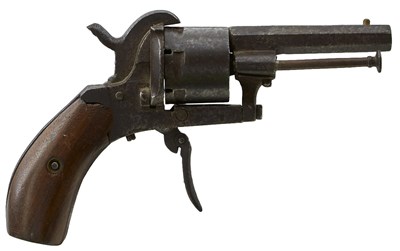 Lot 533 - A 7MM SIX-SHOT CLEMENT STYLE PINFIRE REVOLVER