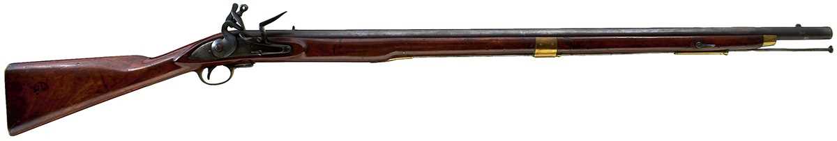 Musket Shell Lot 727 - A .750 CALIBRE FLINTLOCK EAST INDIA COMPANY