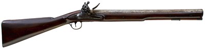 Lot 731 - A .750 CALIBRE FLINTLOCK COACHING MUSKETOON