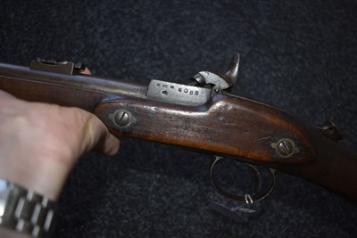 Lot 753 - A .450 CALIBRE PERCUSSION WESTLEY RICHARDS MONKEY TAIL CARBINE