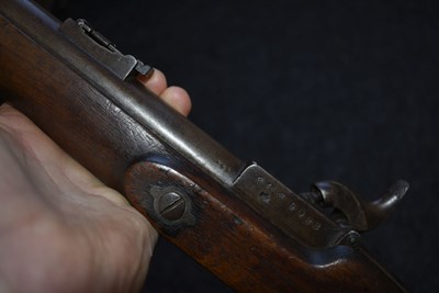 Lot 753 - A .450 CALIBRE PERCUSSION WESTLEY RICHARDS MONKEY TAIL CARBINE