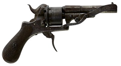 Lot 537 - A 7MM BIRMINGHAM PROOFED BELGIAN DEGUELDRE PATENT SIX-SHOT PINFIRE REVOLVER