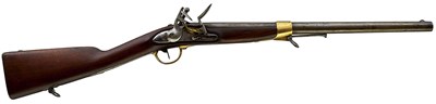 Lot 775 - A .700 CALIBRE FRENCH FLINTLOCK CAVALRY OR ARTILLERY CARBINE