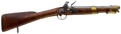 Lot 774 - A RARE .700 CALIBRE SWEDISH FLINTLOCK MODEL 1807 RIFLED CAVALRY CARBINE