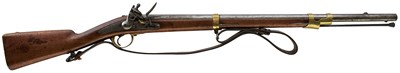 Lot 784 - A .700 CALIBRE BELGIAN FLINTLOCK CARBINE