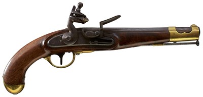 Lot 854 - A.650 CALIBRE AUSTRIAN FLINTLOCK MODEL 1798 SERVICE PISTOL