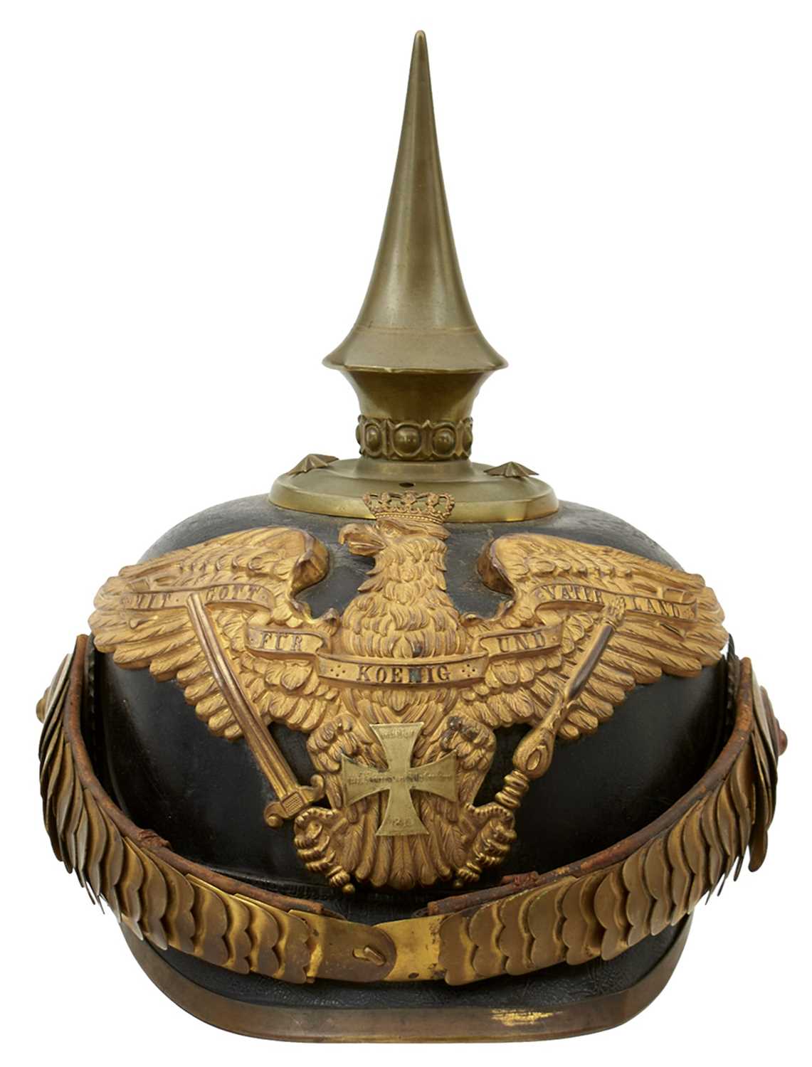 Lot 755 - A PRUSSIAN RESERVE GRENADIERS OFFICER'S PICKELHAUBE