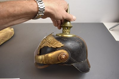 Lot 755 - A PRUSSIAN RESERVE GRENADIERS OFFICER'S PICKELHAUBE