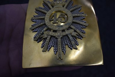 Lot 426 - A 45TH REGIMENT OF FOOT (NOTTINGHAMSHIRE) OFFICER'S SHOULDER BELT PLATE