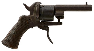 Lot 697 - A 5MM CALIBRE SIX-SHOT PINFIRE REVOLVER