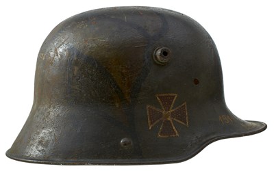 Lot 489 - A FIRST WORLD WAR GERMAN SOUVENIR HELMET